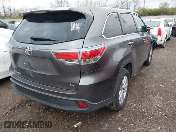 2014 Toyota Highlander LE z VIN 5TDZARFH8ES008504, wystawiony jako IAAI lot #41925955 z przebiegiem 198 292 mil mil oraz . Historia ofert i sprzedaży dostępna na DreamBid. Obrazek 4.