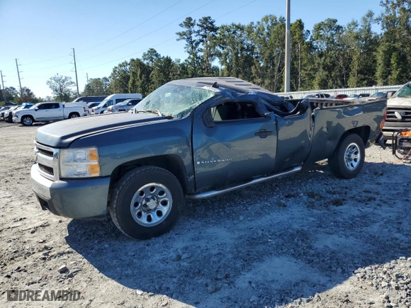 2007 Chevrolet Silverado 1500 Classic LT1 with VIN 1GCEC19X27Z649078, listed as a Copart auction lot 75195944 with 127,841 mi miles and Non Repairable. Bid and sale history available at carsss.com. Image 1.