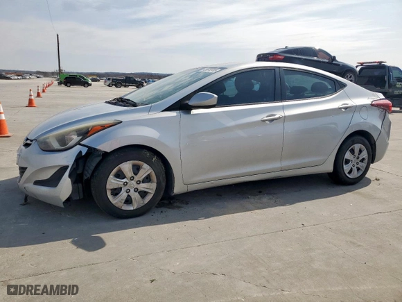 2016 Hyundai Elantra GL with VIN 5NPDH4AE7GH741478, listed as a Copart auction lot 45610985 with 177,715 mi miles and Salvage Title. Bid and sale history available at carsss.com. Image 1.