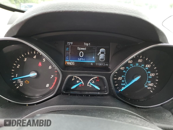 2015 Ford Escape Titanium with VIN 1FMCU0JX5FUA24210, listed as a Copart auction lot 57270855 with 115,613 mi miles and Salvage title. Bid and sale history available at DreamBid. Image 9.
