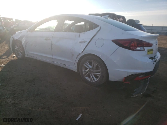 2019 Hyundai Elantra SEL with VIN 5NPD84LF8KH482143, listed as a Copart auction lot 41019504 with 96,196 mi miles and Salvage Title. Bid and sale history available at carsss.com. Image 2.