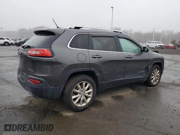 2015 Jeep Cherokee Limited with VIN 1C4PJMDS4FW662698, listed as a Copart auction lot 49521825 with 161,998 mi miles and Salvage Title. Bid and sale history available at DreamBid. Image 3.