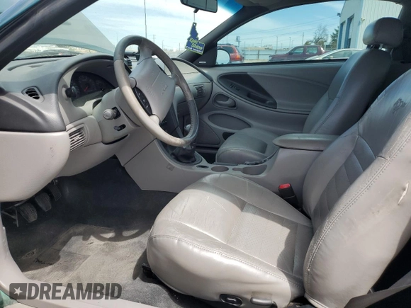 2002 Ford Mustang GT Deluxe with VIN 1FAFP42X92F142747, listed as a Copart auction lot 53549025 with Not provided miles and Salvage title. Bid and sale history available at DreamBid. Image 7.