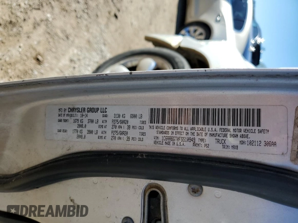 2015 Ram 1500 Big Horn with VIN 1C6RR6GT0FS510949, listed as a Copart auction lot 81771654 with 250,034 mi miles and Salvage Title. Bid and sale history available at carsss.com. Image 12.