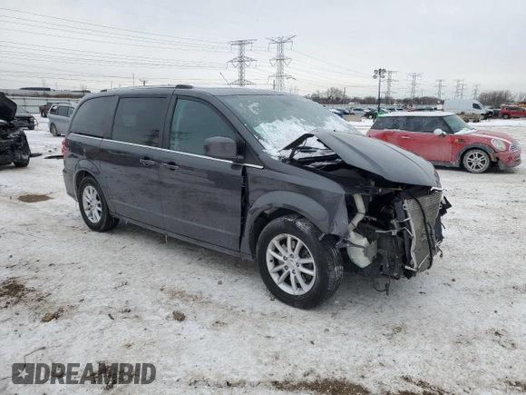 2019 Dodge Grand Caravan SXT with VIN 2C4RDGCG2KR580583, listed as a Copart auction lot 45134255 with 83,746 mi miles and Salvage Title. Bid and sale history available at DreamBid. Image 4.