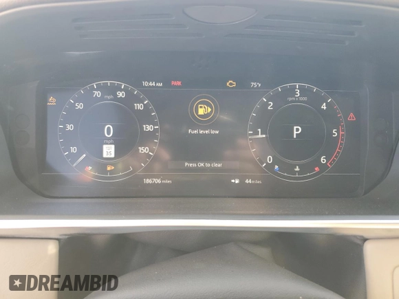 2018 Land Rover Range Rover HSE with VIN SALGS2RK1JA383444, listed as a Copart auction lot 48843825 with 186,706 mi miles and Clean title. Bid and sale history available at DreamBid. Image 9.