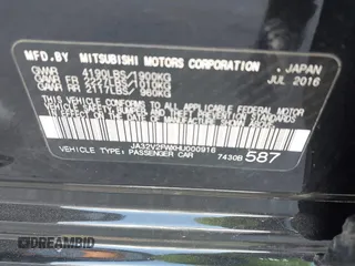 2017 Mitsubishi Lancer ES with VIN JA32V2FWXHU000916, listed as a IAAI auction lot 41727166 with 85,182 mi miles. Bid and sale history available at carsss.com. Image 9.