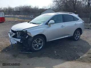 2013 Lexus RX 450h with VIN JTJBC1BA5D2448124, listed as a IAAI auction lot 41783907 with 143,616 mi miles. Bid and sale history available at carsss.com. Image 2.