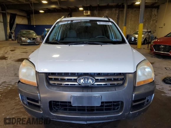 2005 Kia Sportage LX with VIN KNDJE723957069595, listed as a Copart auction lot 80123084 with Not Provided miles and Salvage Title. Bid and sale history available at carsss.com. Image 5.