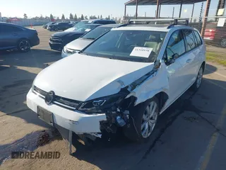2019 Volkswagen Golf SportWagen S with VIN 3VWY57AU1KM507386, listed as a IAAI auction lot 41310938 with 53,470 mi miles. Bid and sale history available at carsss.com. Image 2.