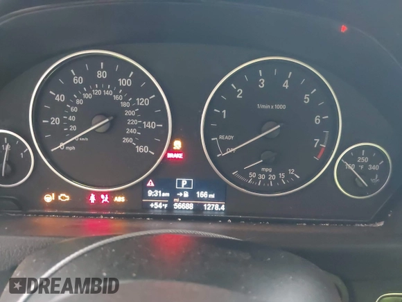 2015 BMW 3 Series 328i xDrive with VIN WBA3B3G55FNR86497, listed as a IAAI auction lot 42350645 with 56,688 mi miles and . Bid and sale history available at DreamBid. Image 7.