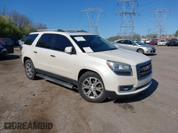 2013 GMC Acadia SLT with VIN 1GKKVRKD5DJ153329, listed as a IAAI auction lot 42039953 with 130,688 mi miles. Bid and sale history available at carsss.com. Image 1.