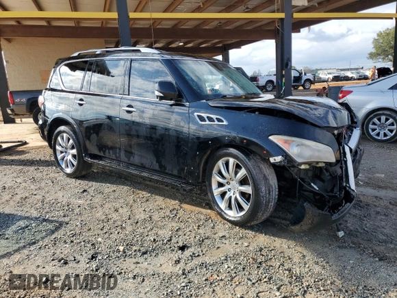 2013 Infiniti QX56 with VIN JN8AZ2NE2D9042301, listed as a Copart auction lot 79838704 with 237,423 mi miles and Salvage Title. Bid and sale history available at carsss.com. Image 4.