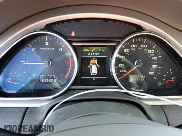 2012 Audi Q7 3.0L TDI Premium Plus with VIN WA1LMAFE4CD009902, listed as a Copart auction lot 45940605 with 135,465 mi miles and Clean Title. Bid and sale history available at carsss.com. Image 9.