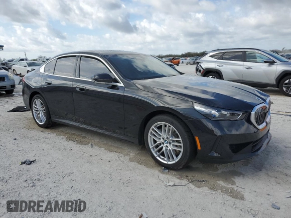 2025 BMW 5 Series 530i with VIN WBA43FJ07SCT71228, listed as a Copart auction lot 48710625 with 0 mi miles and Clean Title. Bid and sale history available at carsss.com. Image 4.