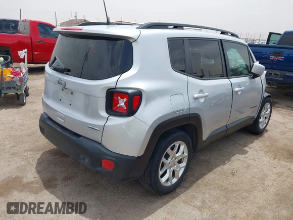 2018 Jeep Renegade Latitude with VIN ZACCJABB2JPJ56502, listed as a IAAI auction lot 42380142 with 39,740 mi miles and . Bid and sale history available at DreamBid. Image 4.