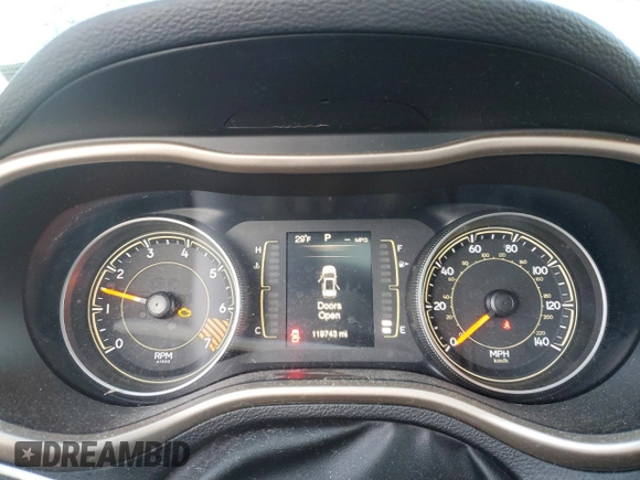 2015 Jeep Cherokee Latitude with VIN 1C4PJMCBXFW694086, listed as a Copart auction lot 49604405 with 119,743 mi miles and Salvage Title. Bid and sale history available at carsss.com. Image 9.