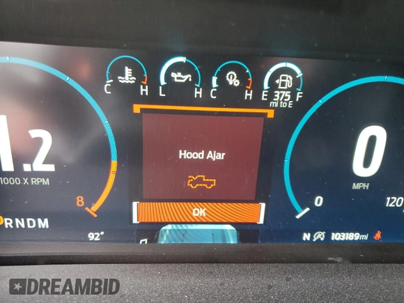 2021 Ford F-150 XL with VIN 1FTEW1C50MFA45654, listed as a Copart auction lot 56936595 with 103,189 mi miles and Salvage title. Bid and sale history available at DreamBid. Image 9.