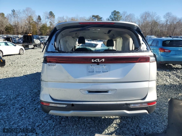 2023 Kia Carnival LX with VIN KNDNB4H35P6254056, listed as a Copart auction lot 87619955 with 0 mi miles and Salvage Title. Bid and sale history available at carsss.com. Image 6.