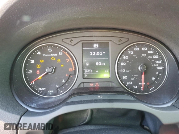 2019 Audi A3 Sedan Premium with VIN WAUAUGFF1KA102138, listed as a Copart auction lot 49698663 with 56,718 mi miles. Bid and sale history available at carsss.com. Image 9.
