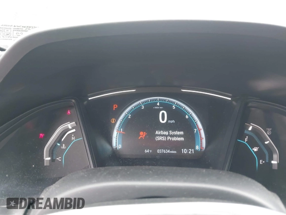 2019 Honda Civic Sedan LX with VIN 2HGFC2F66KH595946, listed as a IAAI auction lot 42017066 with 37,634 mi miles. Bid and sale history available at carsss.com. Image 7.