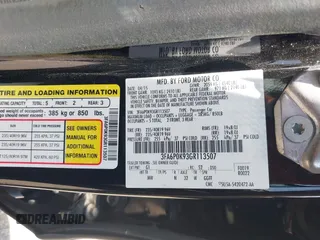 2016 Ford Fusion Titanium with VIN 3FA6P0K93GR113507, listed as a IAAI auction lot 42458659 with 133,708 mi miles and . Bid and sale history available at DreamBid. Image 9.