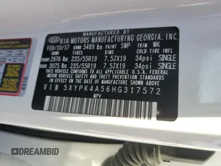 2017 Kia Sorento SX with VIN 5XYPK4A56HG317572, listed as a Copart auction lot 49798015 with 158,282 mi miles and Salvage title. Bid and sale history available at DreamBid. Image 14.