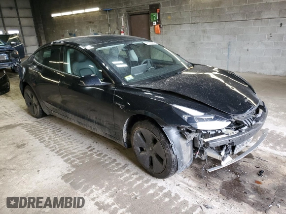 2023 Tesla Model 3 Long Range with VIN 5YJ3E1EB8PF392705, listed as a Copart auction lot 47595985 with 15,361 mi miles and Salvage Title. Bid and sale history available at DreamBid. Image 4.