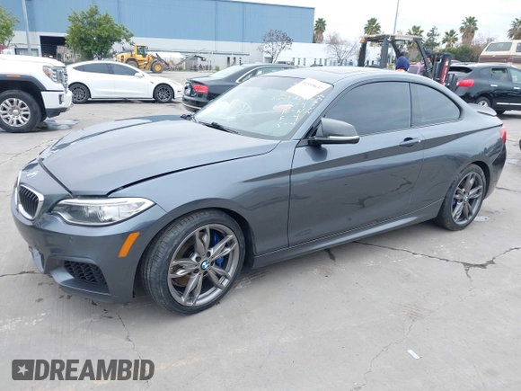 2015 BMW 2 Series M235i with VIN WBA1J7C50FV358774, listed as a IAAI auction lot 41559637 with 82,344 mi miles and . Bid and sale history available at carsss.com. Image 18.