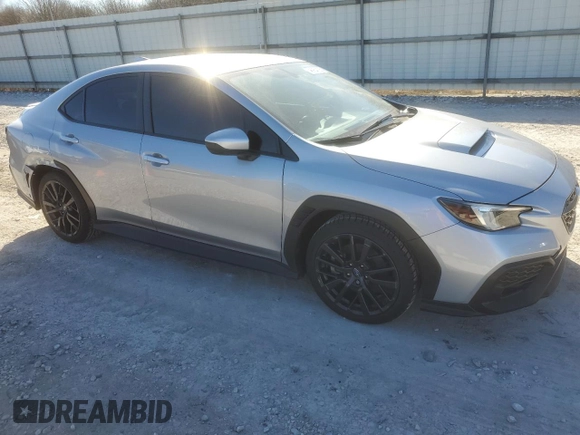 2022 Subaru WRX Premium with VIN JF1VBAF67N9023513, listed as a Copart auction lot 46954125 with 15,585 mi miles and Salvage Title. Bid and sale history available at carsss.com. Image 4.
