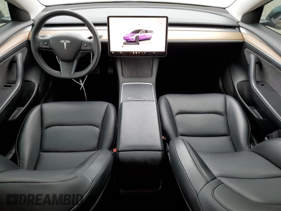2023 Tesla Model 3 with VIN 5YJ3E1EA7PF598489, listed as a Copart auction lot 53868775 with 29,822 mi miles and Salvage Title. Bid and sale history available at carsss.com. Image 8.