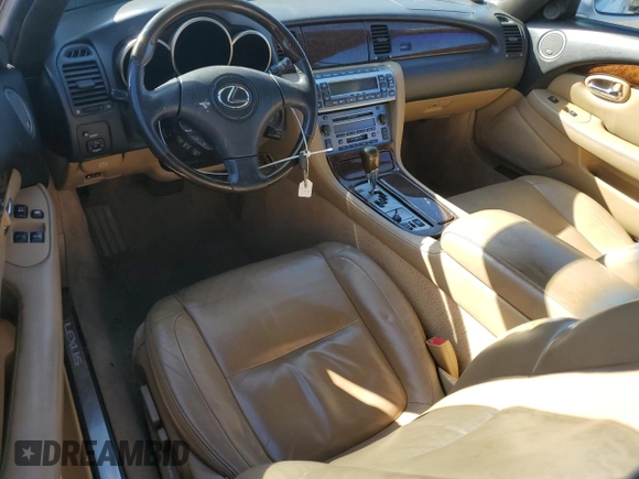 2006 Lexus SC 430 z VIN JTHFN48Y069006512, wystawiony jako Copart lot #47522475 z przebiegiem 174 518 mil mil oraz Szkody całkowita. Historia ofert i sprzedaży dostępna na DreamBid. Obrazek 8.