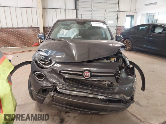2021 FIAT 500X Trekking with VIN ZFBNF3B17MP909591, listed as a IAAI auction lot 41256551 with 58,688 mi miles and . Bid and sale history available at DreamBid. Image 12.