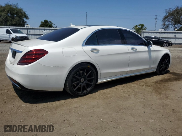 2020 Mercedes-Benz S-Class S 450 with VIN WDDUG6GB0LA502910, listed as a Copart auction lot 66908504 with 86,333 mi miles and Salvage Title. Bid and sale history available at carsss.com. Image 3.