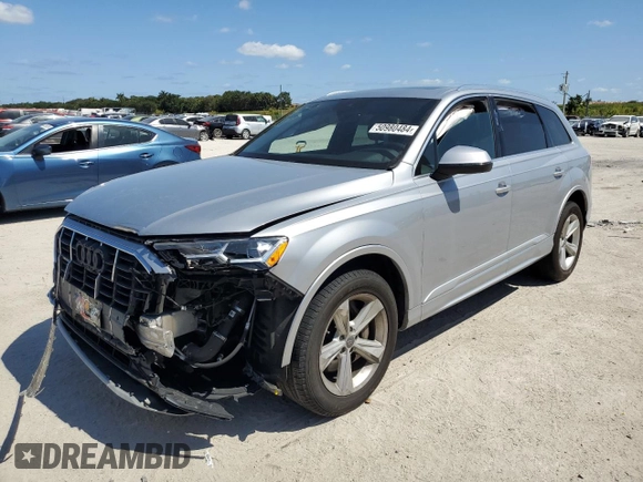 2020 Audi Q7 Premium with VIN WA1AJAF70LD009140, listed as a Copart auction lot 50980484 with 61,544 mi miles. Bid and sale history available at carsss.com. Image 1.