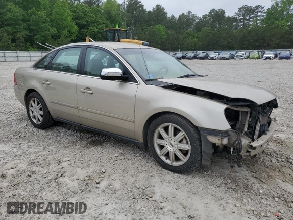 2005 Ford Five Hundred Limited with VIN 1FAFP25165G177756, listed as a Copart auction lot 54862685 with Not provided miles and Salvage title. Bid and sale history available at DreamBid. Image 4.