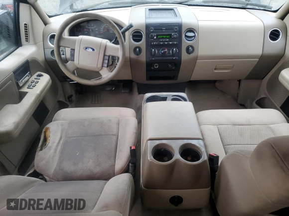 2005 Ford F-150 XLT with VIN 1FTPW145X5KE63882, listed as a Copart auction lot 63299475 with 204,166 mi miles and Salvage title. Bid and sale history available at DreamBid. Image 8.