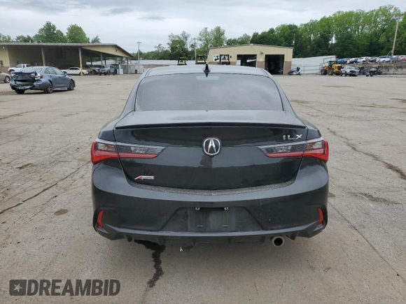 2022 Acura ILX Premium with VIN 19UDE2F84NA006009, listed as a Copart auction lot 58560215 with 57,539 mi miles and Salvage title. Bid and sale history available at DreamBid. Image 6.