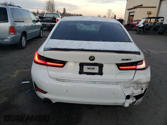 2022 BMW 3 Series 330i xDrive with VIN 3MW5R7J06N8C49660, listed as a Copart auction lot 83515904 with 33,966 mi miles and Salvage Title. Bid and sale history available at carsss.com. Image 6.