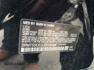 2020 BMW X3 M Competition z VIN 5YMTS0C03L9B59494, wystawiony jako Copart lot #60898423 z przebiegiem Nie podano mil oraz . Historia ofert i sprzedaży dostępna na DreamBid. Obrazek 15.