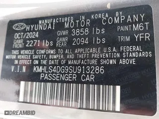 2025 Hyundai Elantra SEL Convenience with VIN KMHLS4DG9SU913286, listed as a IAAI auction lot 42014518 with 2,755 mi miles. Bid and sale history available at carsss.com. Image 9.