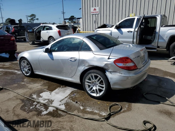 2007 Mercedes-Benz SLK-Class 3.0L with VIN WDBWK54F37F154451, listed as a Copart auction lot 77762834 with 132,496 mi miles and Salvage Title. Bid and sale history available at carsss.com. Image 2.