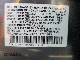 2010 Acura MDX z VIN 2HNYD2H25AH526205, wystawiony jako Copart lot #54831705 z przebiegiem 146 964 mil mil oraz Szkoda całkowita • Salvage title. Historia ofert i sprzedaży dostępna na DreamBid. Obrazek 12.