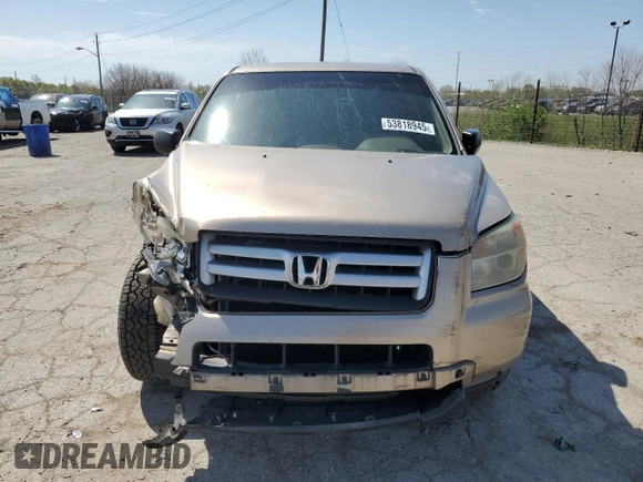 2006 Honda Pilot LX z VIN 5FNYF18196B017457, wystawiony jako Copart lot #53818945 z przebiegiem 148 041 mil mil oraz Szkoda całkowita • Salvage title. Historia ofert i sprzedaży dostępna na DreamBid. Obrazek 5.