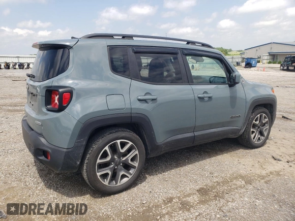 2018 Jeep Renegade Latitude z VIN ZACCJABB4JPH74018, wystawiony jako Copart lot #57298315 z przebiegiem 153 110 mil mil oraz Szkoda całkowita • Salvage title. Historia ofert i sprzedaży dostępna na DreamBid. Obrazek 3.