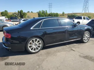 2013 Audi A8 L 6.3L with VIN WAUR4AFD1DN020503, listed as a Copart auction lot 69654204 with 189,999 mi miles and Salvage Title. Bid and sale history available at carsss.com. Image 3.