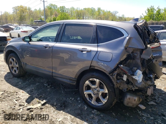 2017 Honda CR-V EX-L with VIN 2HKRW2H88HH672690, listed as a Copart auction lot 53306295 with 62,073 mi miles and Salvage Title. Bid and sale history available at carsss.com. Image 2.