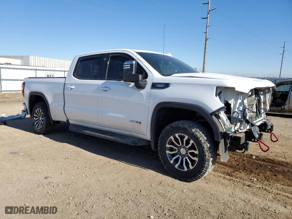 2020 GMC Sierra 1500 AT4 with VIN 3GTU9EET9LG381659, listed as a Copart auction lot 48115795 with 46,825 mi miles and Salvage Title. Bid and sale history available at carsss.com. Image 4.