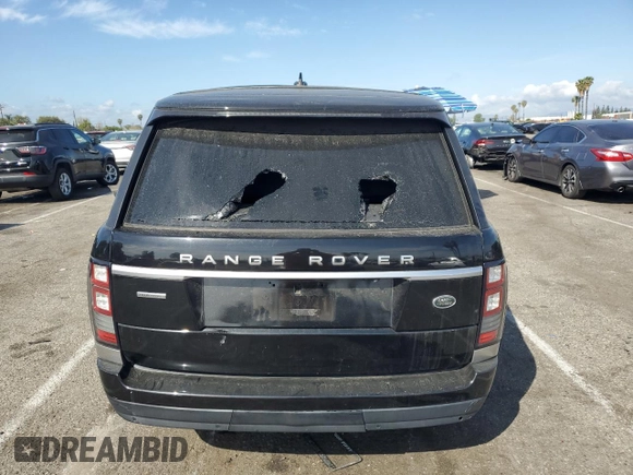 2016 Land Rover Range Rover Supercharged with VIN SALGS2EF7GA279669, listed as a Copart auction lot 50942405 with 95,714 mi miles and Salvage title. Bid and sale history available at DreamBid. Image 6.