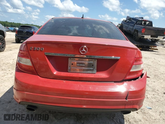 2010 Mercedes-Benz C 300 Sport with VIN WDDGF5EB5AR111523, listed as a Copart auction lot 61776455 with Not provided miles and Salvage title. Bid and sale history available at DreamBid. Image 6.